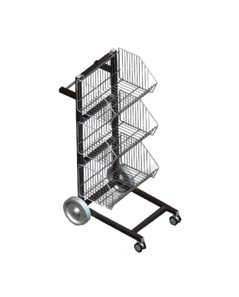 Chariot Diablo PCM Habilclass polyvalent à 3 niveaux pour transport de documents et fournitures